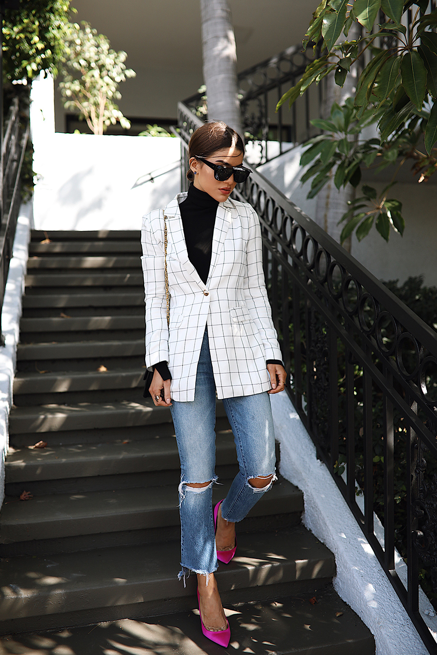 Blazer & PINK Pumps camila coelho blog